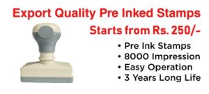 pre ink rubber stamps