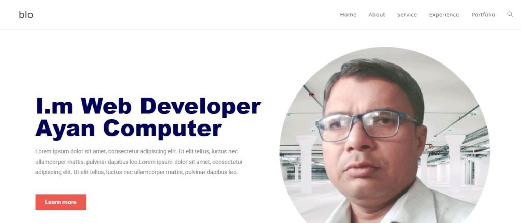 Create Complete A One Page Business Website In WordPress Hindi