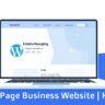 One Page Business website