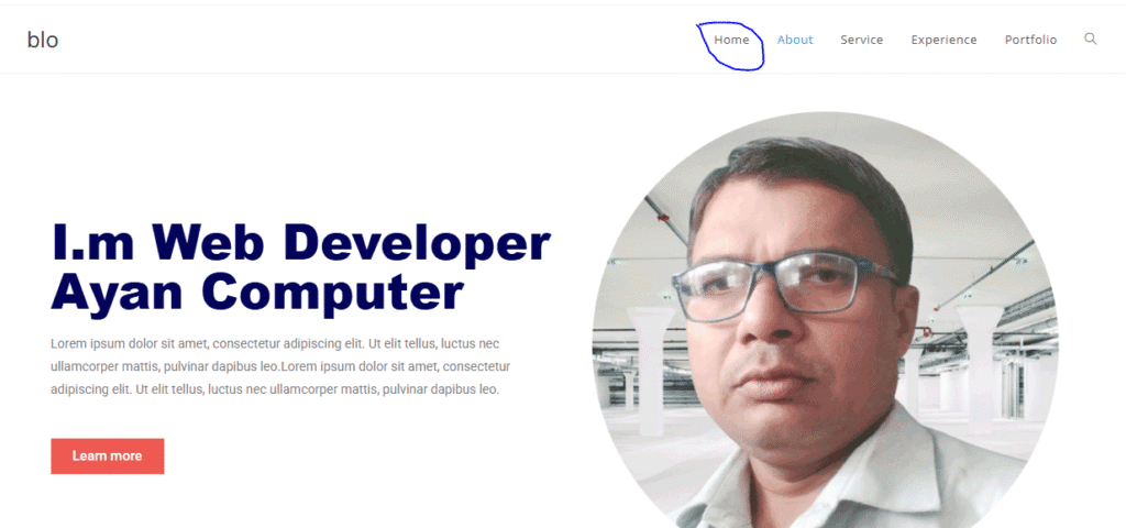 Create Complete A One Page Business Website In WordPress Hindi