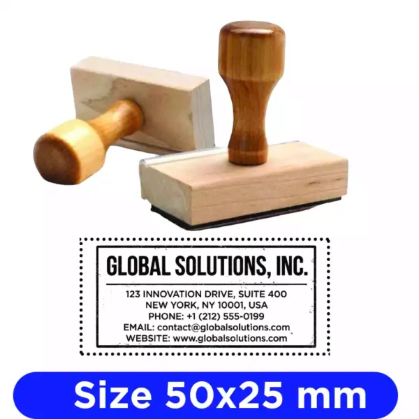 Custom company rubber stamp design for office and official documents