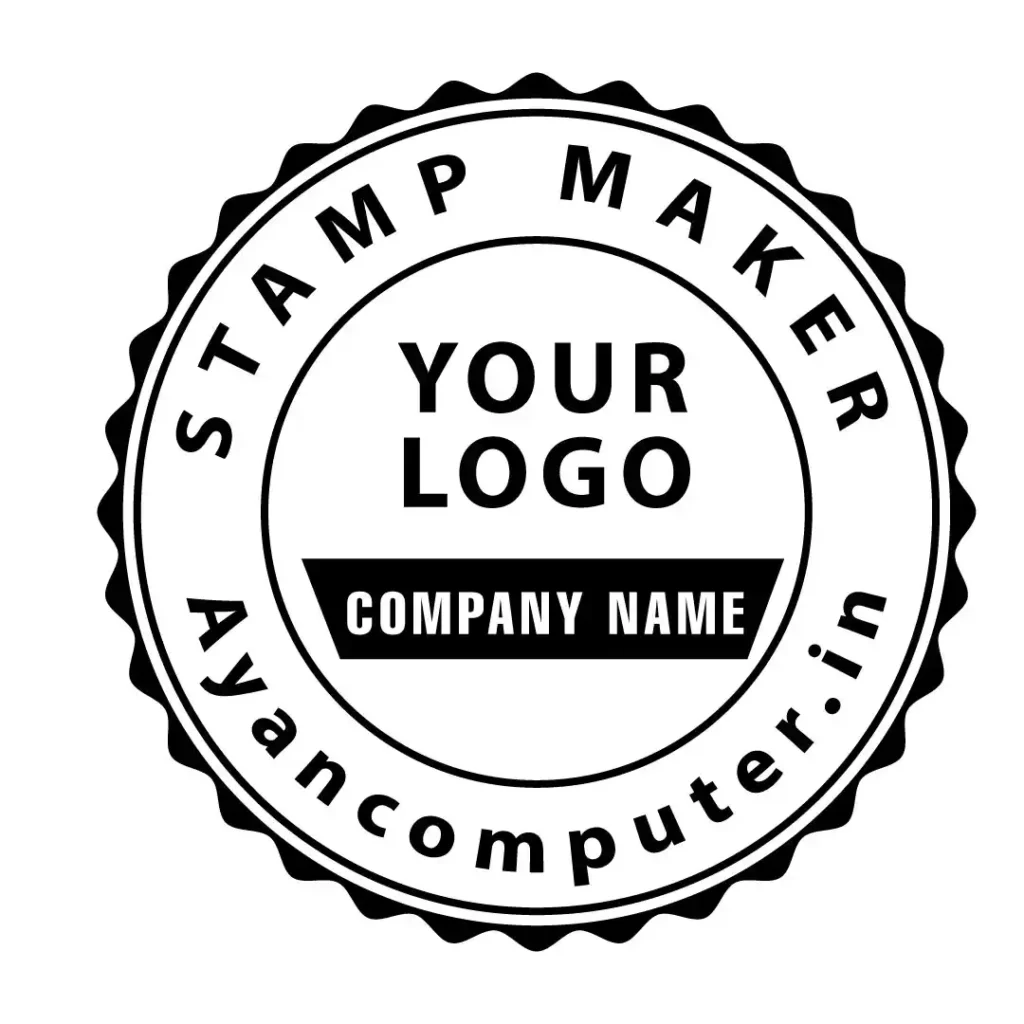 Company logo stamp durable and clear print