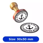 High quality logo stamp impression on paper