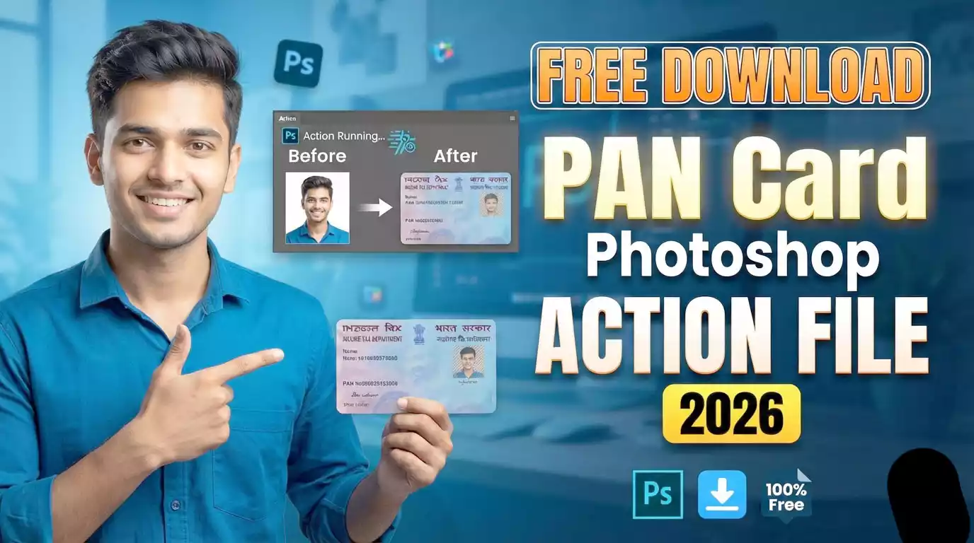 Pan Card Free Action File In Photoshop