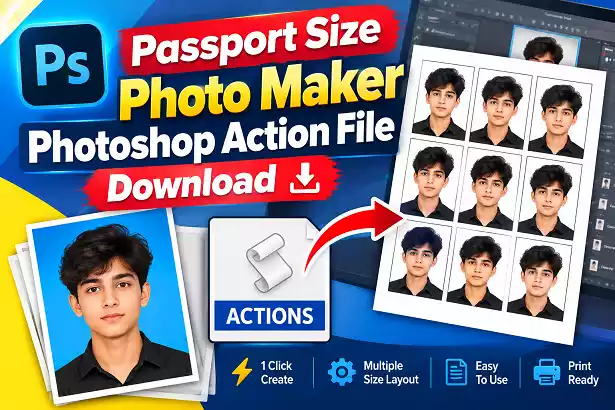 Passport Size Photo Maker Photoshop Action File Download